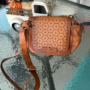 Pikolinos Brown Leather Crossbody Bag